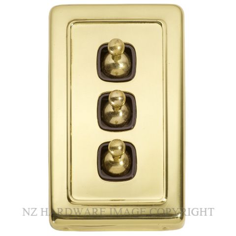 TRADCO TC5354-TC5974 TOGGLE 3 GANG SWITCH