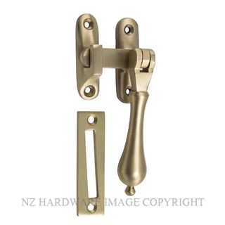 TRADCO 6663 SB CASEMENT FASTENER TEARDROP LONG THROW W50XP30MM DROP 95MM SATIN BRASS