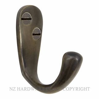 WINDSOR 5196 RB COAT HOOK - SINGLE ROMAN BRASS