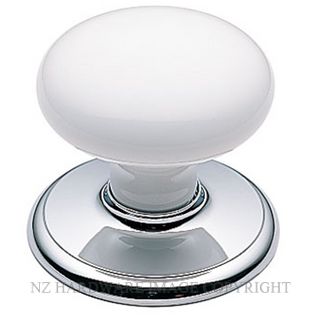 SCHLAGE CLASSIC KNOB WHITE CHROME TRIM