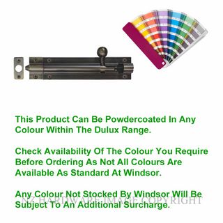 WINDSOR 5209 PC 100MM BARREL BOLT - STRAIGHT POWDER COAT