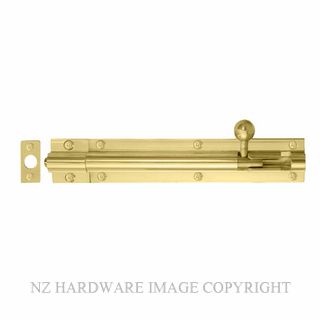 WINDSOR 5224 UB 150MM BARREL BOLT - STRAIGHT UNLACQUERED BRASS