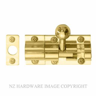 WINDSOR 5215 UB 35MM BARREL BOLT - STRAIGHT UNLACQUERED BRASS
