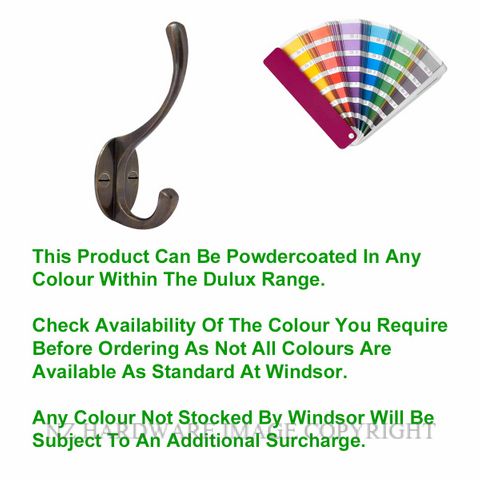 WINDSOR 3024 PC HAT AND COAT HOOK POWDER COAT