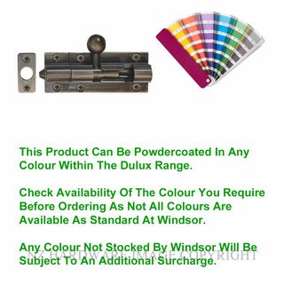 WINDSOR 5207 PC 50MM BARREL BOLT - STRAIGHT POWDER COAT