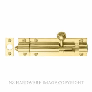 WINDSOR 5208 UB 75MM BARREL BOLT - STRAIGHT UNLACQUERED BRASS