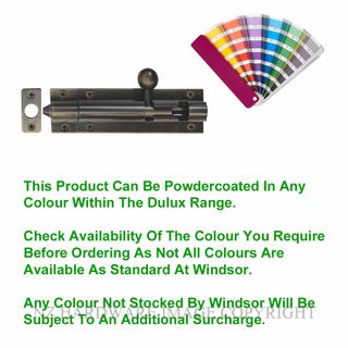 WINDSOR 5208 PC 75MM BARREL BOLT - STRAIGHT POWDER COAT