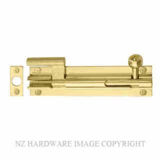WINDSOR 5213 UB 100MM BARREL BOLT - NECKED UNLACQUERED BRASS