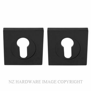 WINDSOR 9045 BLK SQUARE EURO ESCUTCHEON (PAIR) MATT BLACK