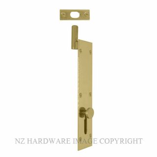 WINDSOR 5271 UB NECKED INWARD REVERSE BOLT 150MM UNLACQUERED BRASS