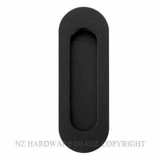 WINDSOR 5241 BLK OVAL CONCEALED FIX FLUSHPULL 120X40MM MATT BLACK