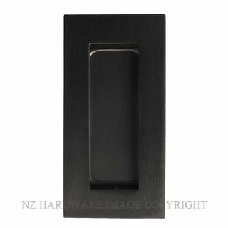 WINDSOR 5242 BLK SQUARE CONCEALED FIX FLUSHPULL 102X51MM MATT BLACK