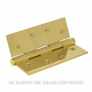 WINDSOR 5902 UB HINGE BRASS FIXED PIN FLAT TIP 102X76 UNLACQUERED BRASS