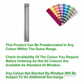 WINDSOR 5364 PC FLUSHPULL CONCEALED FIX 318MM POWDERCOAT