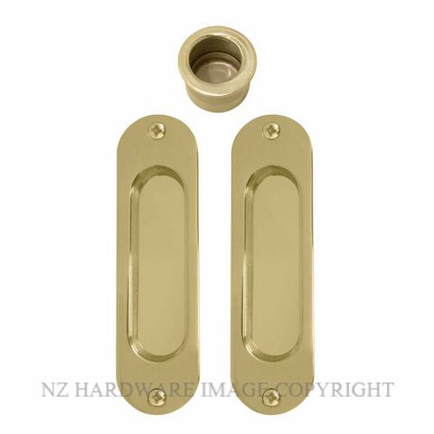 WINDSOR 8079 UB SLIDING DOOR FLUSH KIT UNLACQUERED BRASS