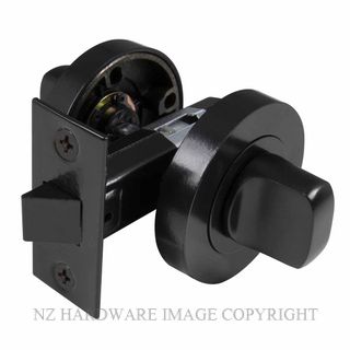 WINDSOR 8121 BLK SAFETY LATCH 46MM DIA. ROSE 57MM BACKSET MATT BLACK