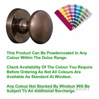 WINDSOR 3011 PC VICTORIAN KNOB LATCH SET ROUND ROSE POWDER COAT