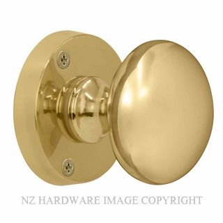 WINDSOR 3011 UB VICTORIAN KNOB LATCH SET ROUND ROSE UNLACQUERED BRASS