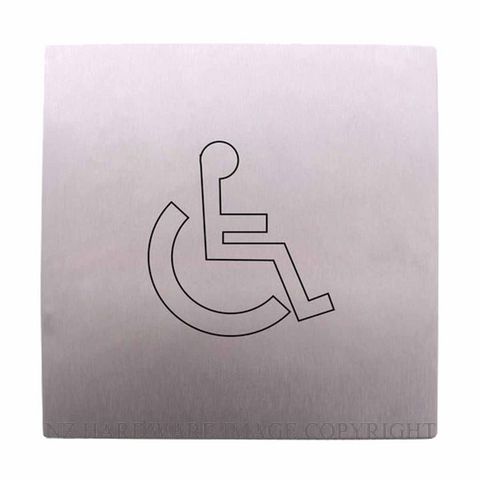 LOCKWOOD 20007ENSS EXTERIOR PLATE ENGRAVED DISABLED SYMBOL SATIN STAINLESS