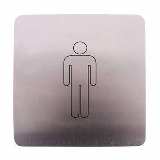 LOCKWOOD 20207ANSS EXTERIOR PLATE ENGRAVED MALE SYMBOL SATIN STAINLESS