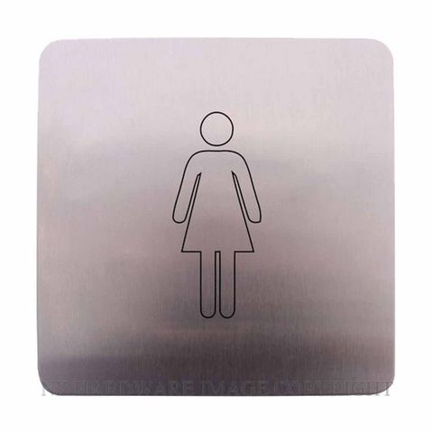 LOCKWOOD 20207CNSS EXTERIOR PLATE ENGRAVED FEMALE SYMBOL SATIN STAINLESS