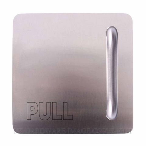 LOCKWOOD 20224GN P1LSS LH EXTERIOR D HANDLE PLATE ENGRAVED PULL SATIN STAINLESS