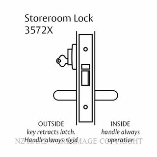 LOCKWOOD 3572X STOREROOM LOCK 60MM SATIN CHROME