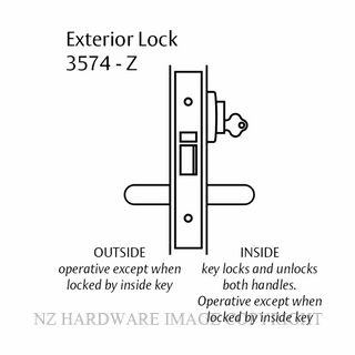 LOCKWOOD 3574-Z EXTERIOR LOCK 60MM SATIN CHROME