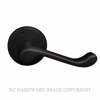 WINDSOR 3009 BLK VICTORIAN LEVER LATCH ROUND ROSE MATT BLACK