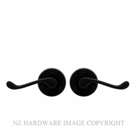 WINDSOR 3009-3022 BLK YORK LEVER ON ROSE MATT BLACK