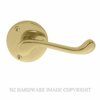 WINDSOR 3009 UB VICTORIAN LEVER LATCH ROUND ROSE UNLACQUERED BRASS