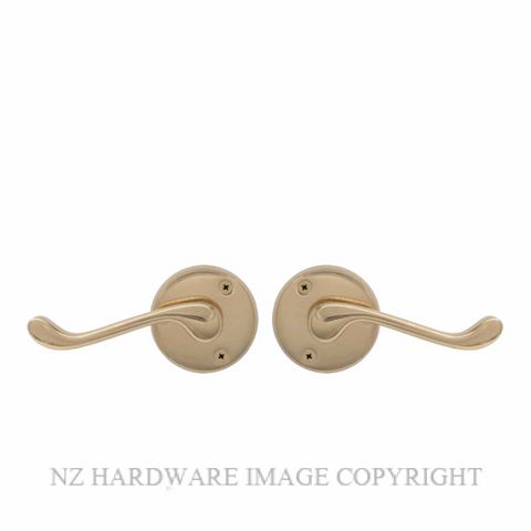 WINDSOR 3009-3022 UB YORK LEVER ON ROSE UNLACQUERED BRASS