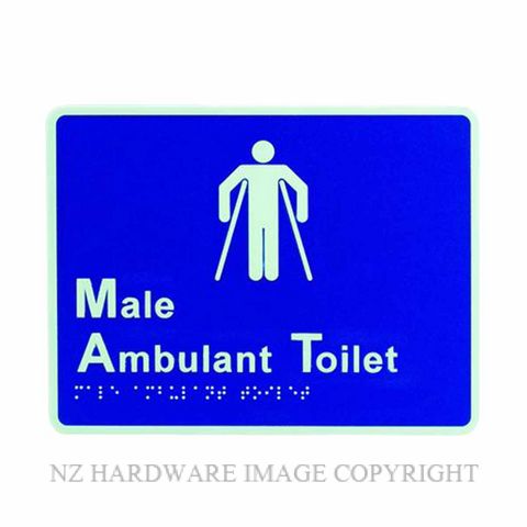 LOCKWOOD BRS1700 BRAILLE MALE AMBULANT SIGN