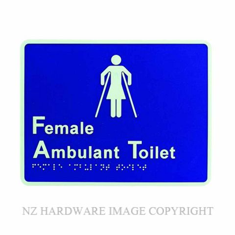 LOCKWOOD BRS1700 BRAILLE FEMALE AMBULANT SIGN