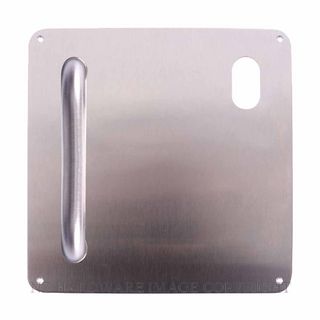 LOCKWOOD 20325NA P1RSS RH INTERIOR D HANDLE CYLINDER PLATE SATIN STAINLESS
