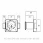 LOCKWOOD 693A TUMBLER CUPBOARD LOCK 5 PIN SATIN CHROME