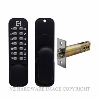 ELEMENT HARDWARE EH311-BLK DIGITAL TUBULAR LOCK MATT BLACK