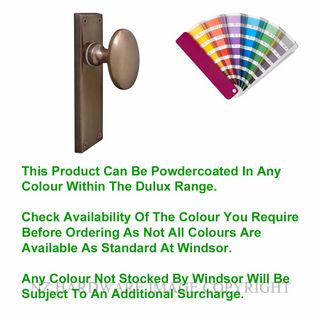 WINDSOR 5127 PC KNOB OVAL PLATE PASSAGE SET POWDER COAT