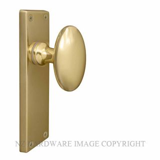 WINDSOR 5127 UB KNOB OVAL PLATE PASSAGE SET UNLACQUERED BRASS