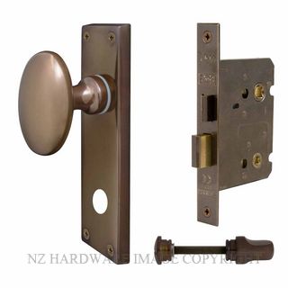 WINDSOR 5128 AB KNOB OVAL PLATE PRIVACY SET ANTIQUE BRONZE