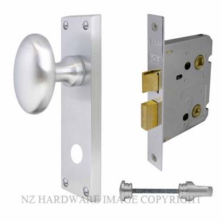 WINDSOR 5128 SC KNOB OVAL PLATE PRIVACY SET SATIN CHROME
