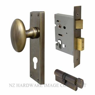 WINDSOR 5129 OR KNOB OVAL PLATE EURO LOCKING SET OIL RUBBED BRONZE