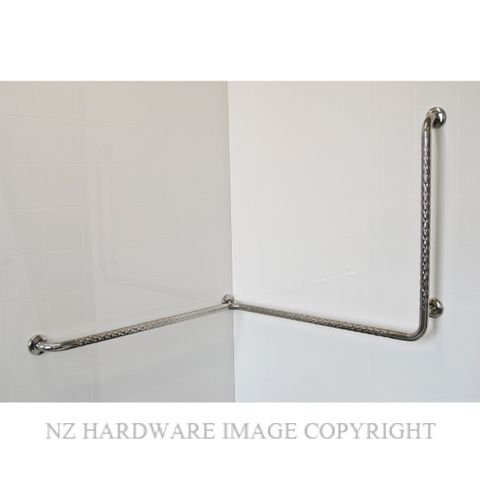 SUPERQUIP S/RAIL GRIP 900X900X750 INT CNR VERT SHR STAINLESS STEEL