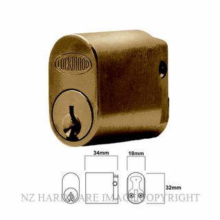 LOCKWOOD 570-2 OVAL CYLINDER OIL RUBBED BRONZE
