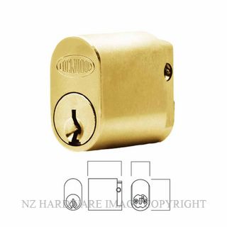 LOCKWOOD 570-2 OVAL CYLINDER POLISHED BRASS