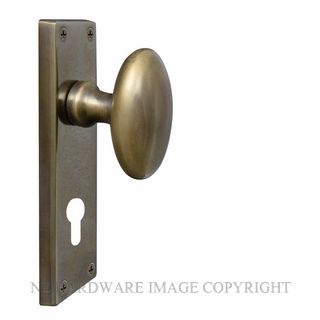 WINDSOR 5179 E48 OR KNOB OVAL PLATE EURO HANDLE SET OIL RUBBED BRONZE