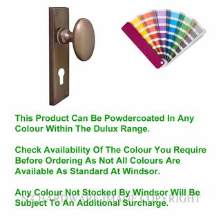 WINDSOR 5179 E48 PC KNOB OVAL PLATE EURO HANDLE SET POWDER COAT