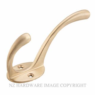 Brass Coat Hook NZ  Hinged Triple Hook - Four Hooks In One