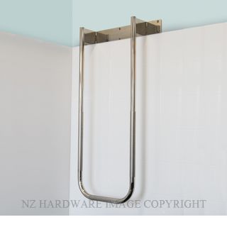 SUPERQUIP HANGING SHOWER RAIL STAINLESS STEEL