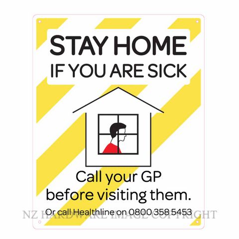 MARKIT GRAPHICS MGPVCI1355 COVID 19 SIGN STAY HOME IF SICK